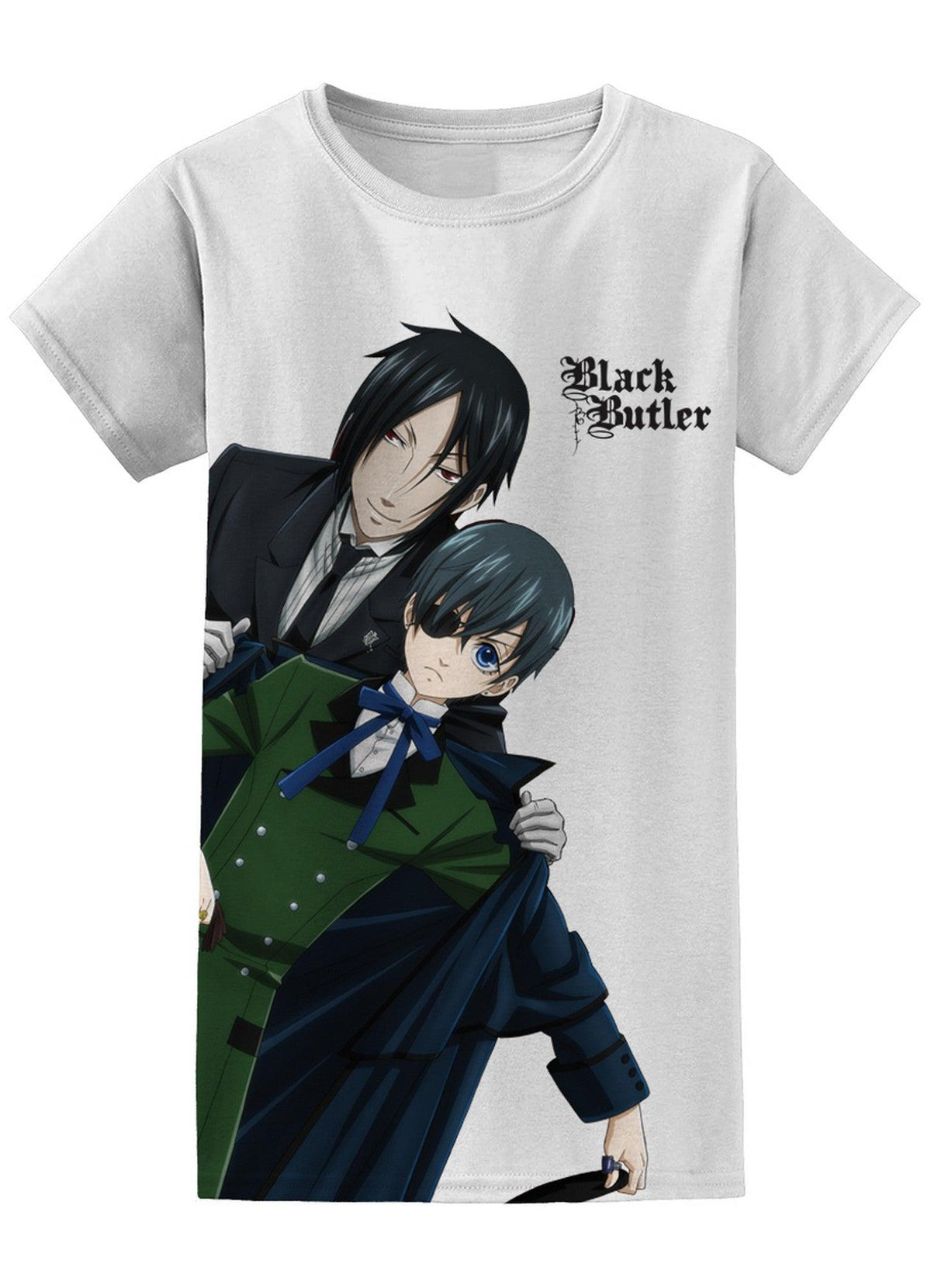 Black Butler - Sebastian Michaelis Put Coat On Ciel Phantomhive's Shoulder Jrs T-Shirt