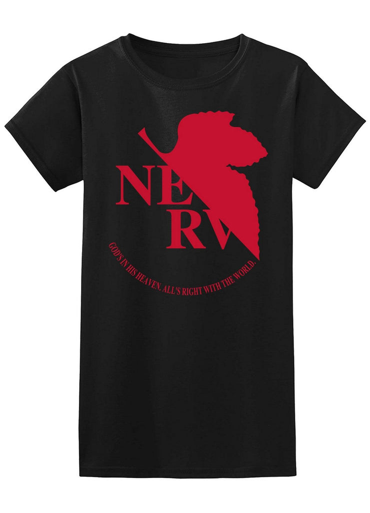 Evangelion New Movie - Nerv Logo Jrs Screen Print T-Shirt