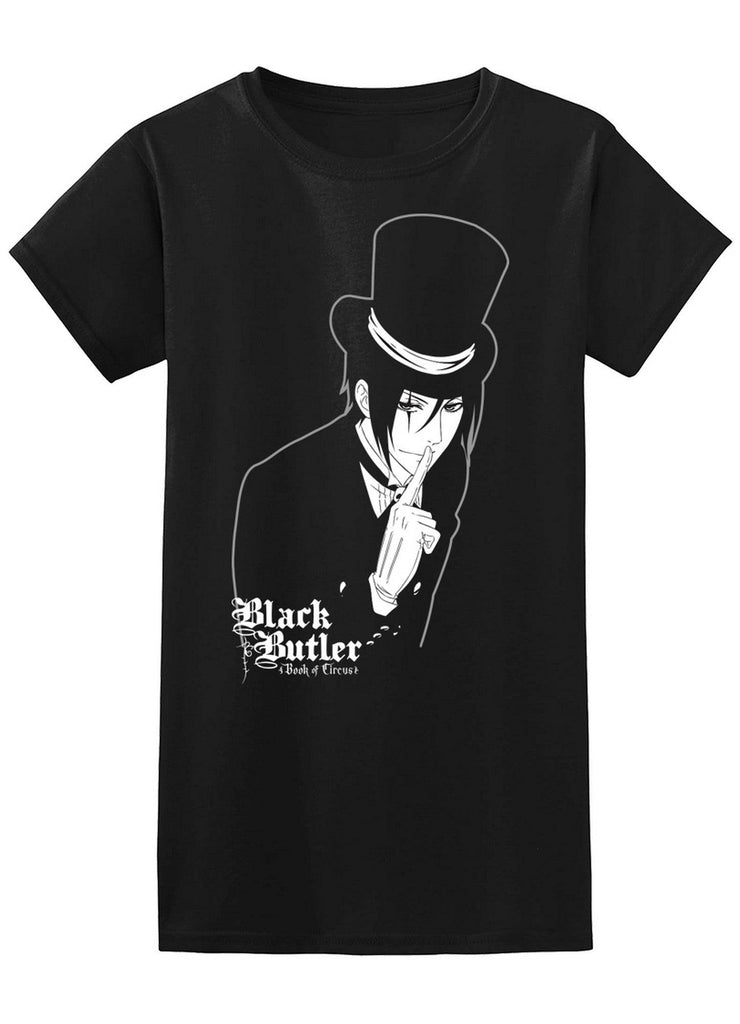 Black Butler Book Of Circus - Sebastian Michaelis Hush Jrs Screen Print T-Shirt