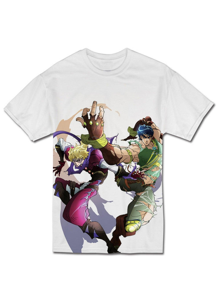 Jojo's Bizarre Adventure - Jonathan Joestar & Dio Brando Flames Sublimation Men's T-Shirt