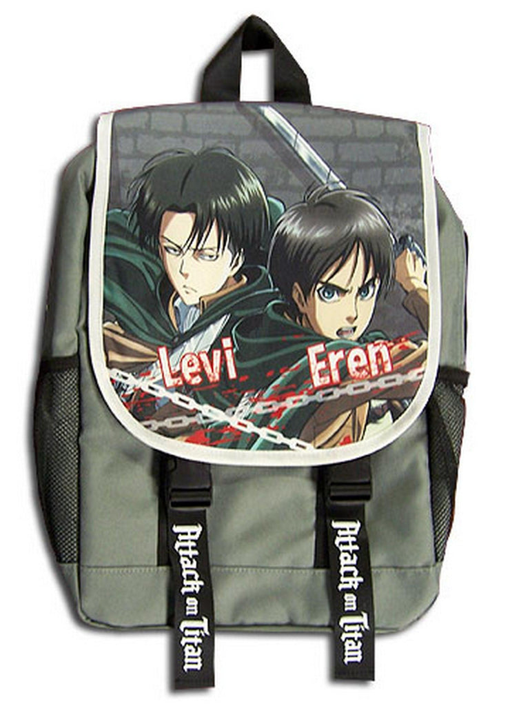 Attack on Titan - Eren Yeager & Levi Ackerman Backpack Bag - Great Eastern Entertainment