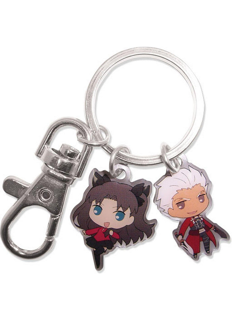 Fate/stay night - Archer And Rin Tohsaka SD Metal Keychain - Great Eastern Entertainment
