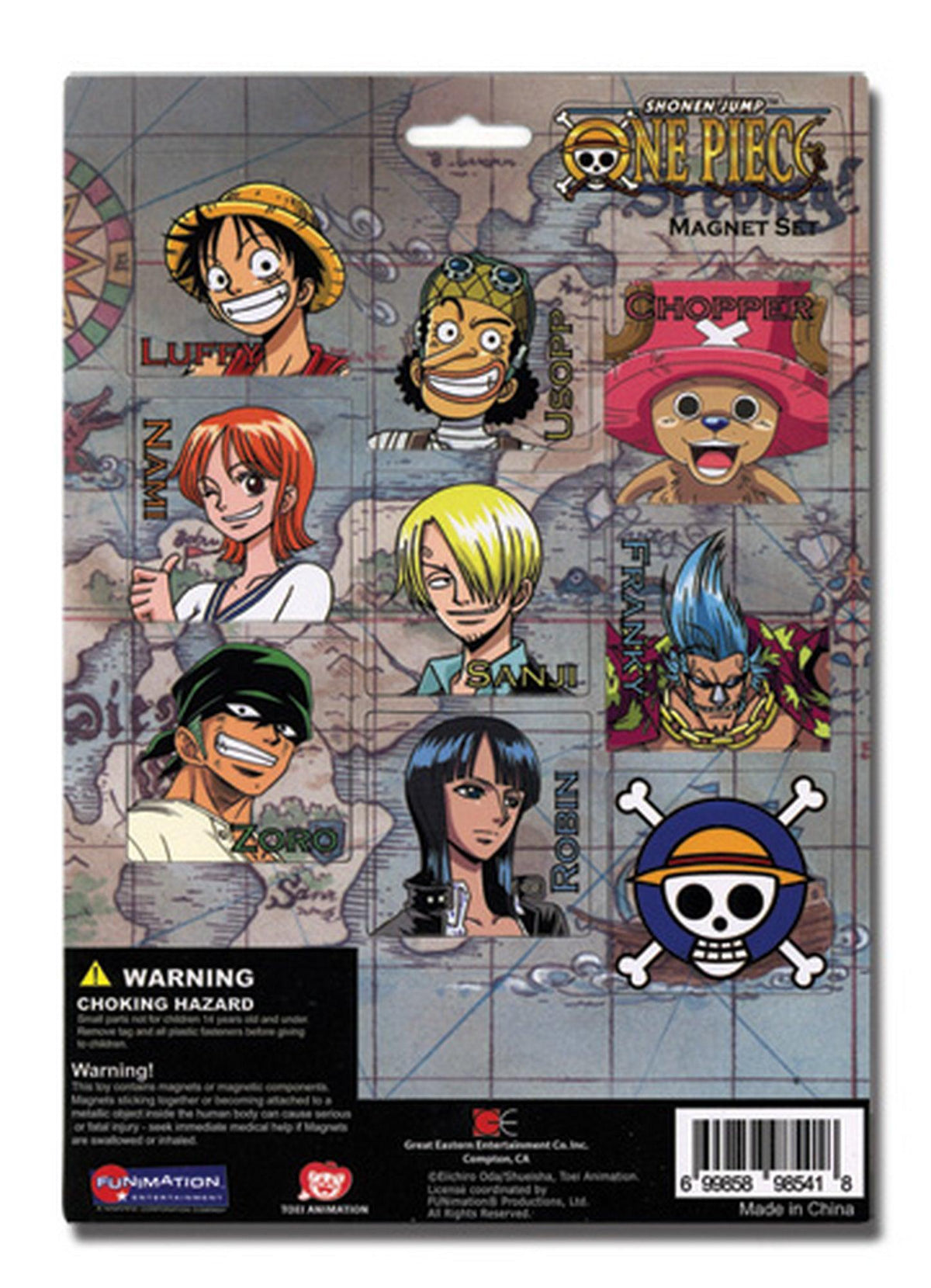 One Piece - Straw Hats Crew Group Magnet Sheet - Great Eastern Entertainment