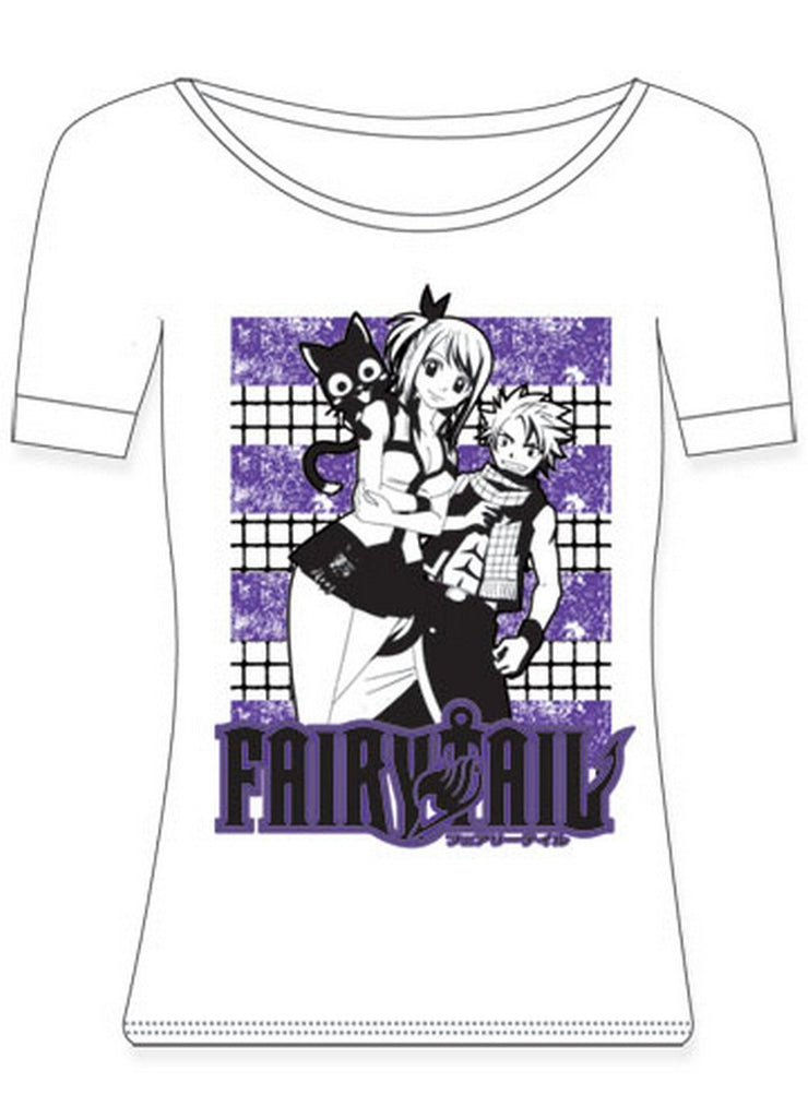 Fairy Tail - Happy, Lucy Heartfilia, & Natsu Dragneel Girl T-Shirt