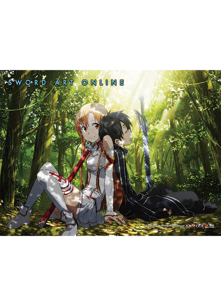 Sword Art Online- Kirito & Asuna Forest Wall Scroll