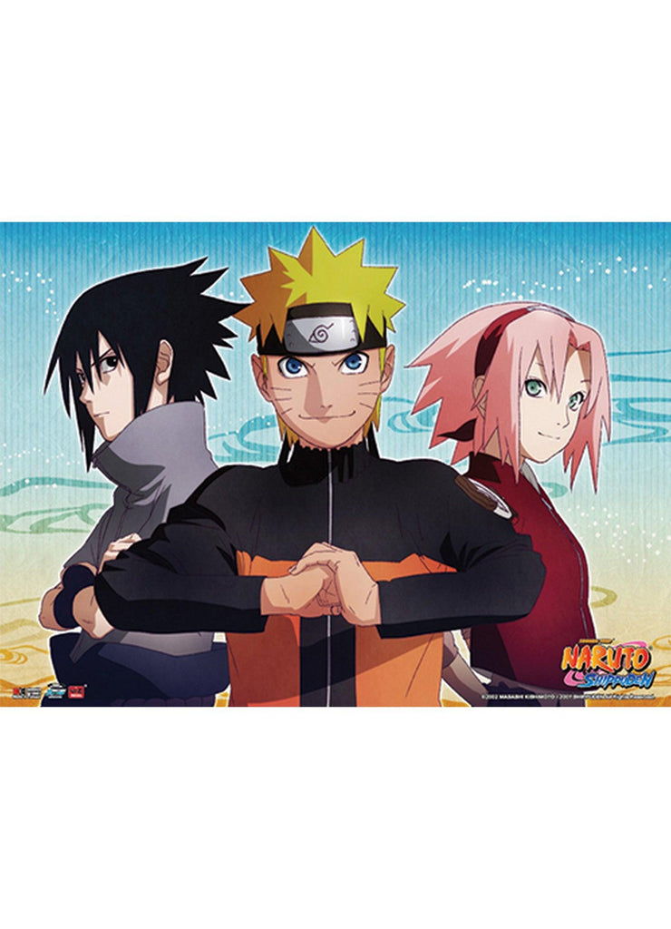 Naruto Shippuden - Naruto Uzumaki, Sasuke Uchiha & Sakura Haruno Key Art Wall Scroll - Great Eastern Entertainment