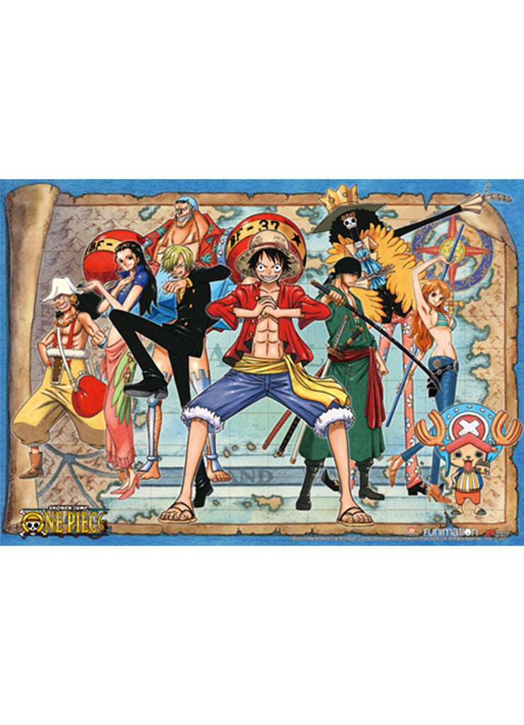 One Piece - New World Monkey D. Luffy Group 02 Wall Scroll - Great Eastern Entertainment