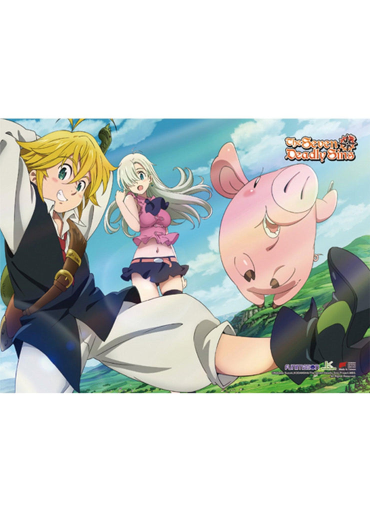 The Seven Deadly Sins- Meliodas & Elizabeth & Hawk 1 Wall Scroll