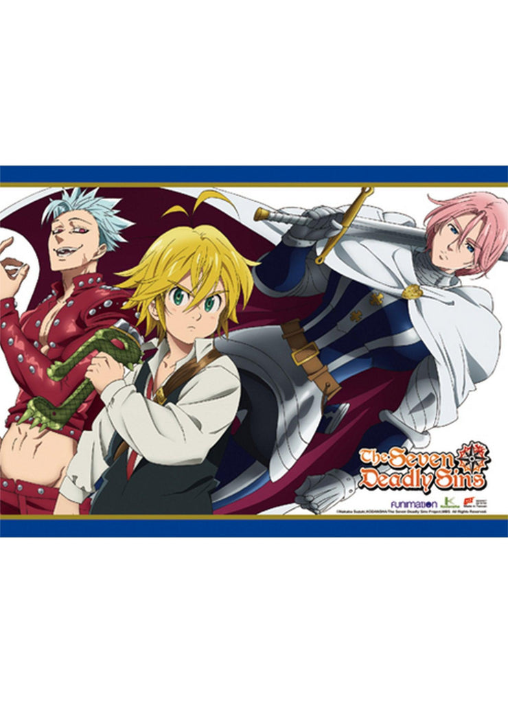 The Seven Deadly Sins- Meliodas & Ban & Gilthunder Wall Scroll