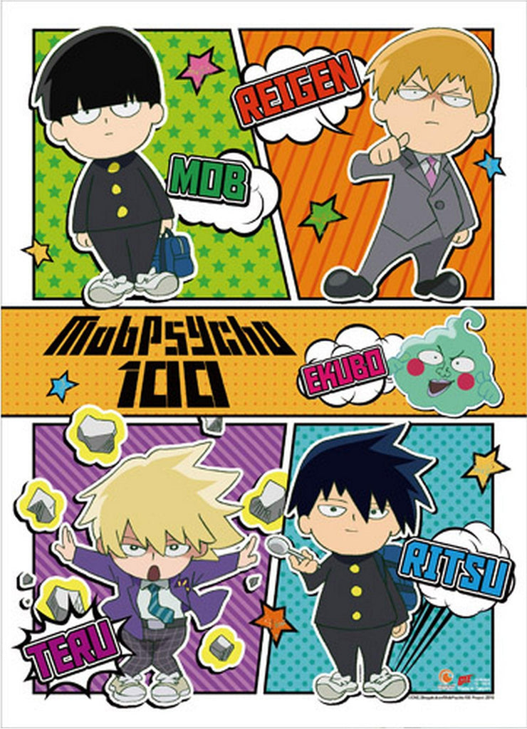 Mob Psycho 100 - SD Characters Wall Scroll - Great Eastern Entertainment