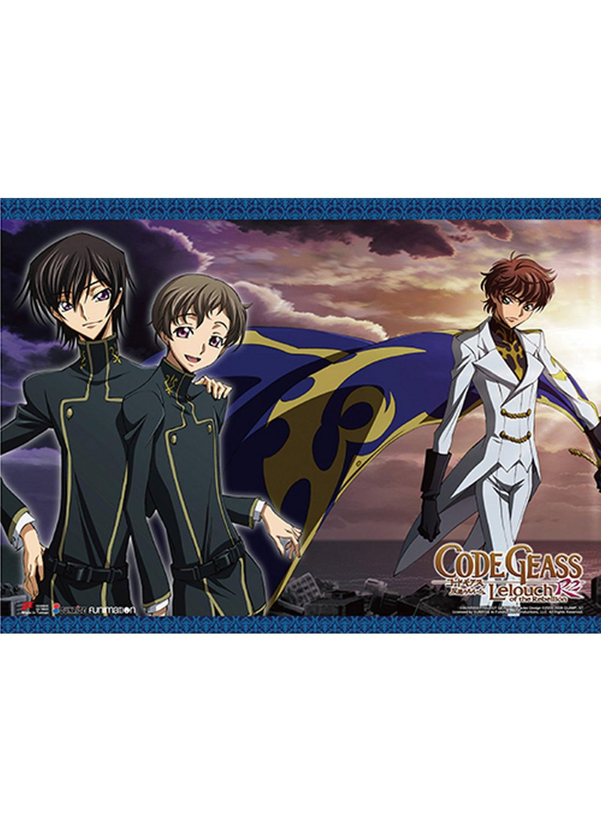 Code Geass R2 - Lelouch vi Britannia & Rolo Lamperouge & Suzaku Kururugi 1 Wall Scroll - Great Eastern Entertainment