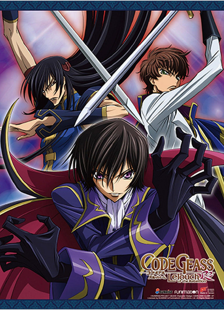 Code Geass R2 - Lelouch vi Britannia & Suzaku Kururugi & Li Xingke Wall Scroll - Great Eastern Entertainment