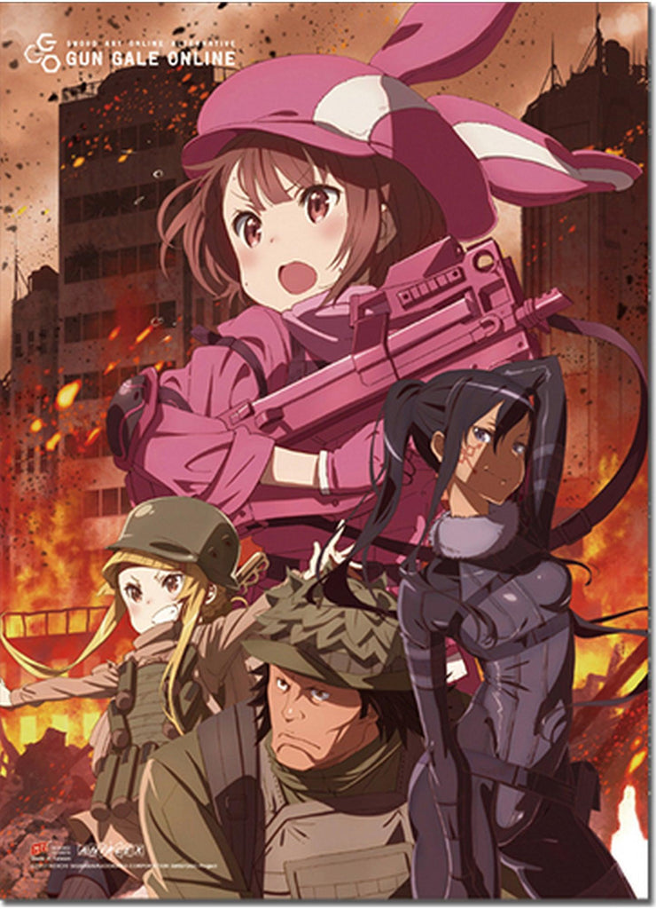 Sword Art Online Alternative Gun Gale Online - Group 1 Wall Scroll - Great Eastern Entertainment