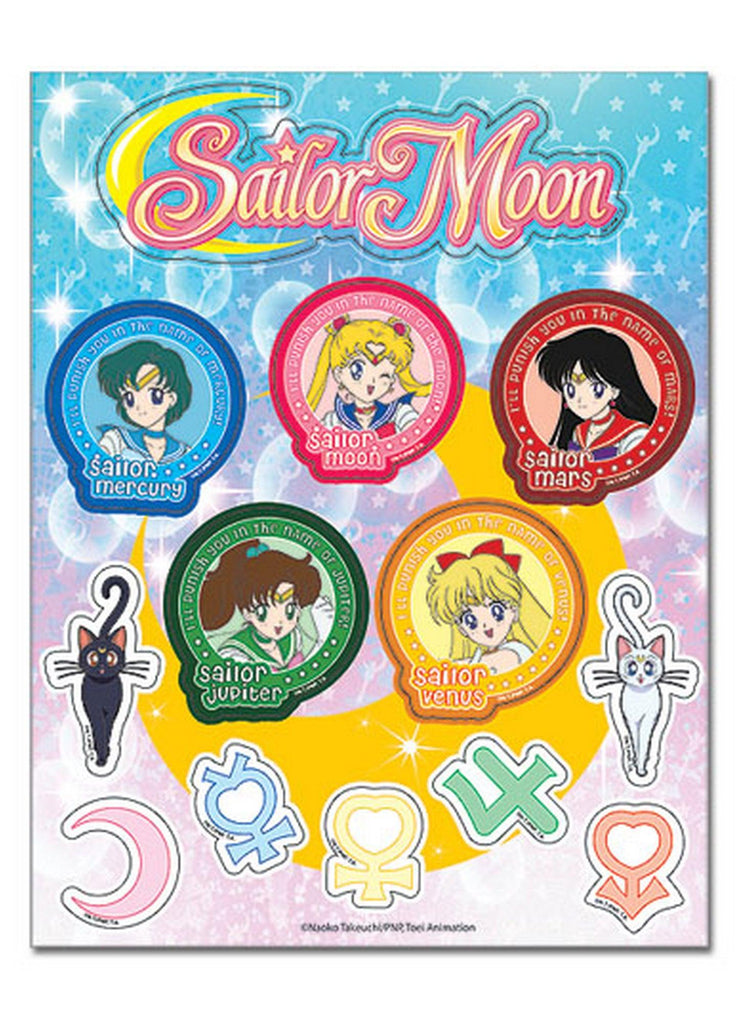 Sailor Moon Characters And Symbols Sticker Sheet