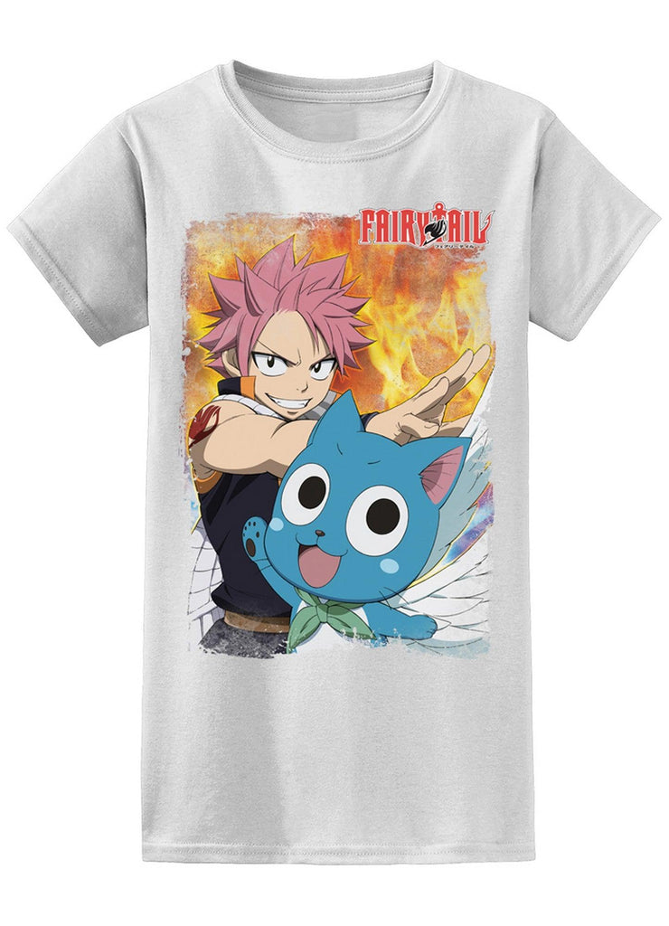 Fairy Tail - Natsu Dragneel And Happy Jrs Sublimation T-Shirt