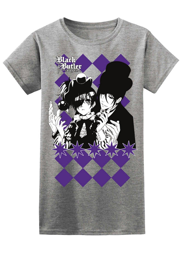 Black Butler Book Of Circus - Sebastian Michaelis And Ciel Phantomhive Jrs Screen Print T-Shirt