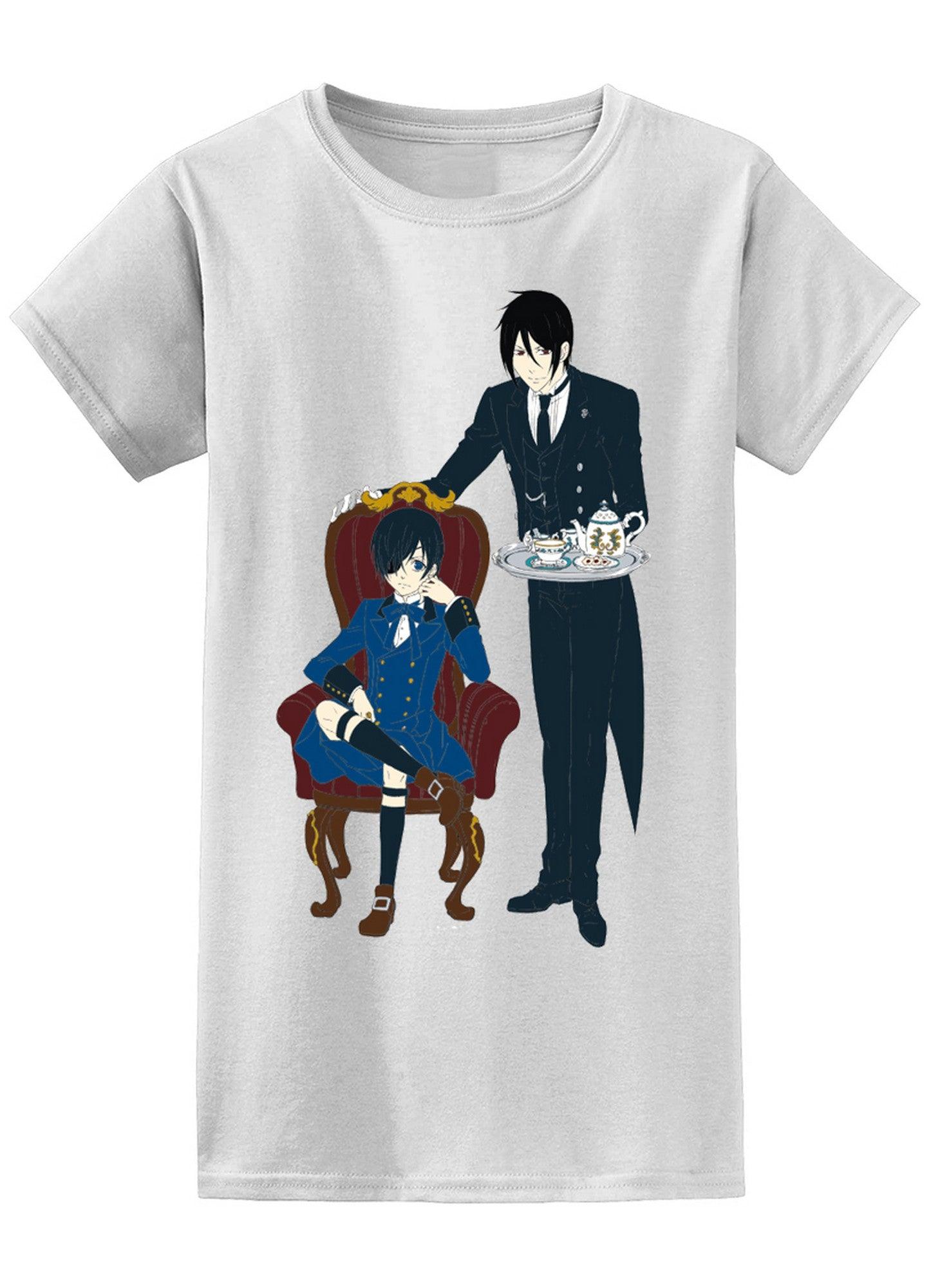 Black Butler Book Of Circus - Sebastian Michaelis Ciel Phantomhive Jrs Screen Print T-Shirt