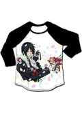 Black Butler - Sebastian Michaelis Party 3/4th Sublimation Long Sleeve Raglan