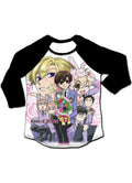 Ouran High School Host Club - Key Group 3/4Th Sublimation Long Sleeve Raglan