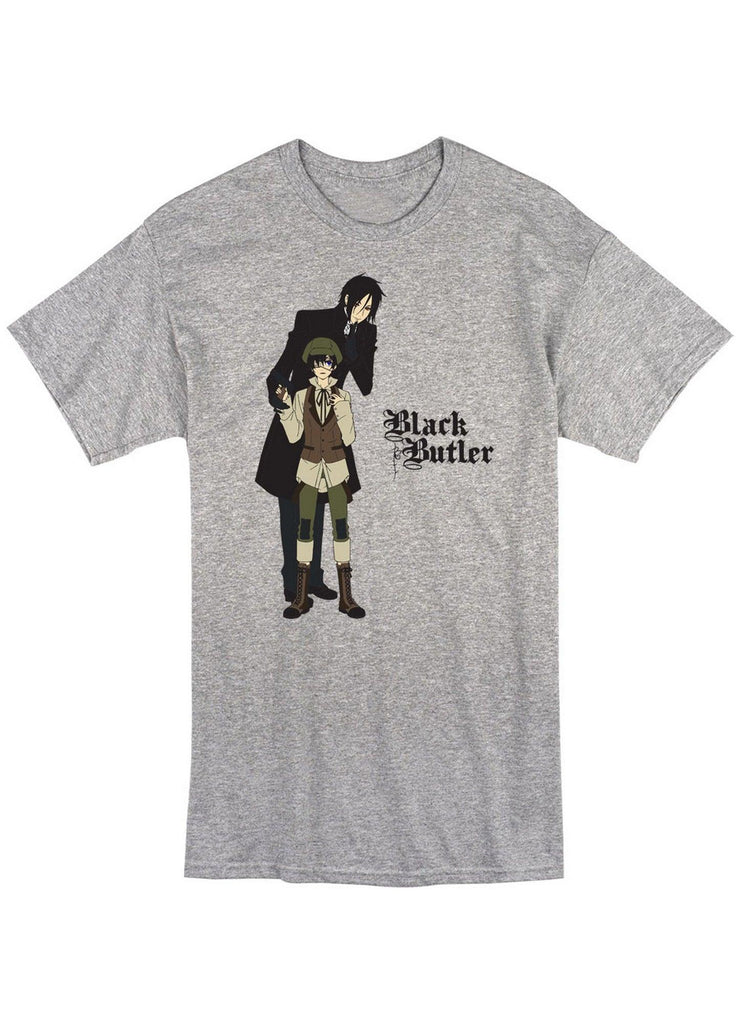 Black Butler - Sebastian Michaelis & Ciel Phantomhive Disguise Men's Screen Print T-Shirt