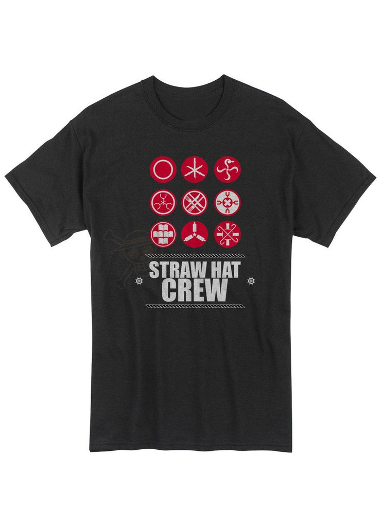 One Piece - Straw Hat Crew Symbols Men's Screen Print T-Shirt