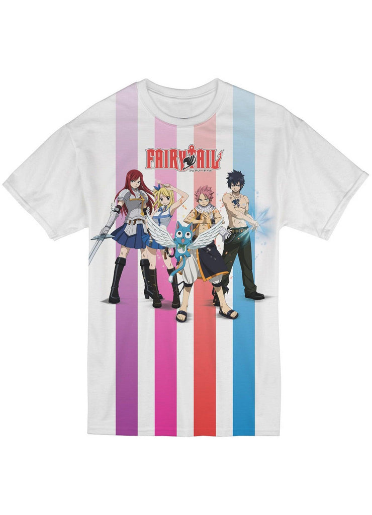 Fairy Tail - Group With Lines Jrs Sublimation T-Shirt