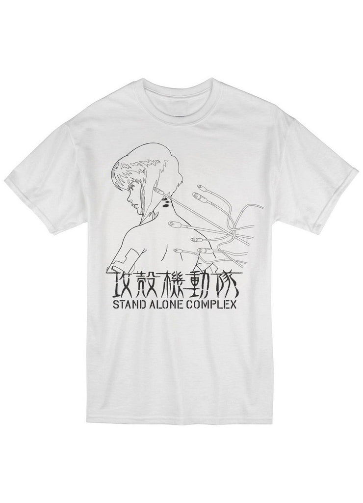 Ghost in The Shell - Motoko Kusanagi Outline Men's Screen Print T-Shirt