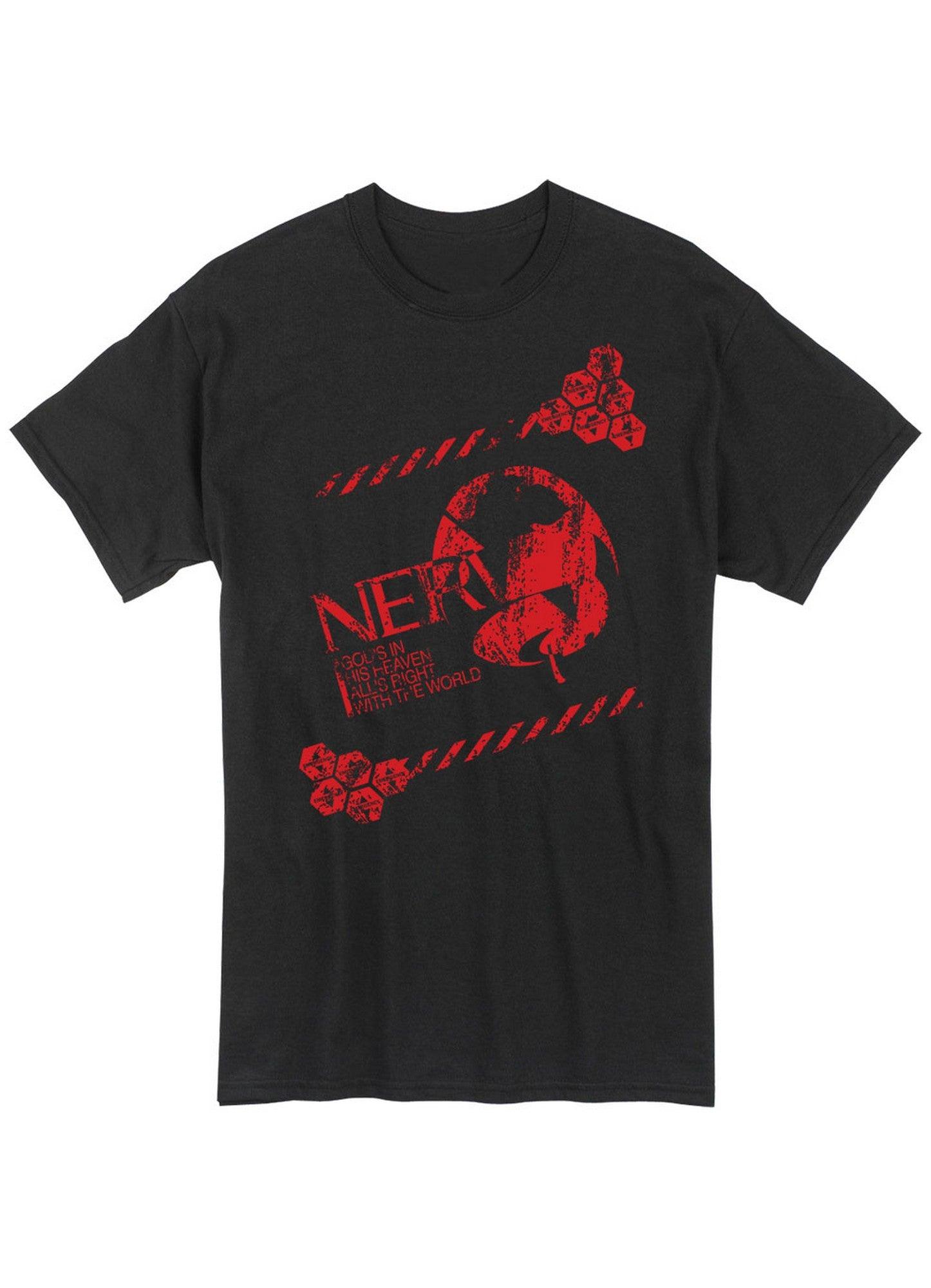 Evangelion New Movie - Nerv Logo Distress Men's T-Shirt