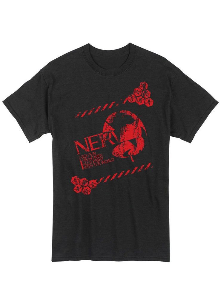 Evangelion New Movie - Nerv Logo Distress Men's T-Shirt