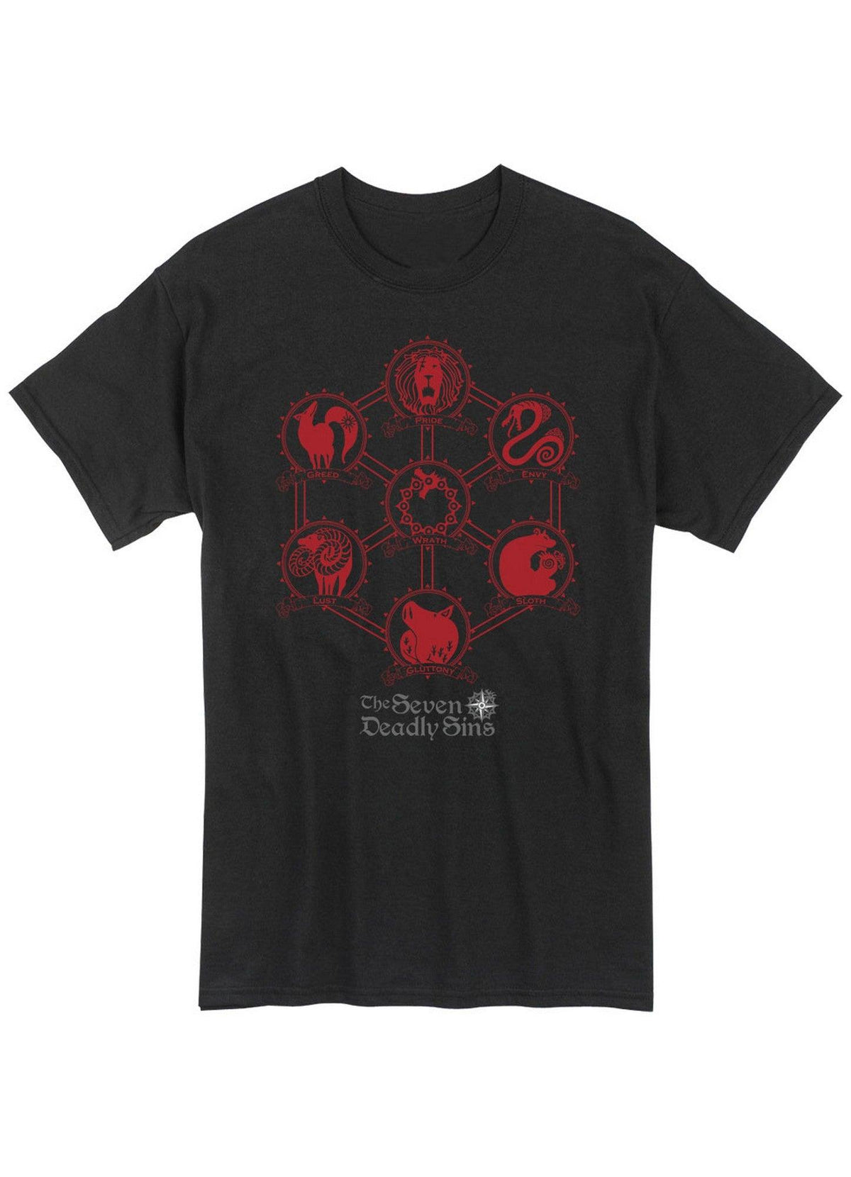 The Seven Deadly Sins - Sin Icons Men's Screen Print T-Shirt