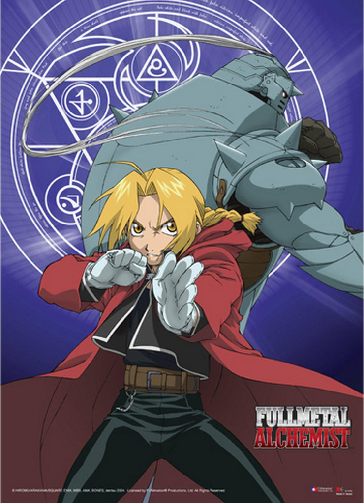 Fullmetal Alchemist - Edward Elric "Ed" & Alphonse Elric "Al" W/Alchemist Make Wall Scroll - Great Eastern Entertainment