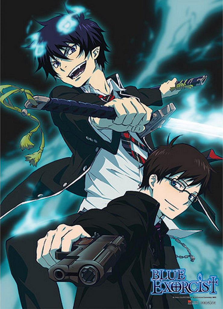 Blue Exorcist - Rin Okumura & Yukio Okumura Wall Scroll - Great Eastern Entertainment